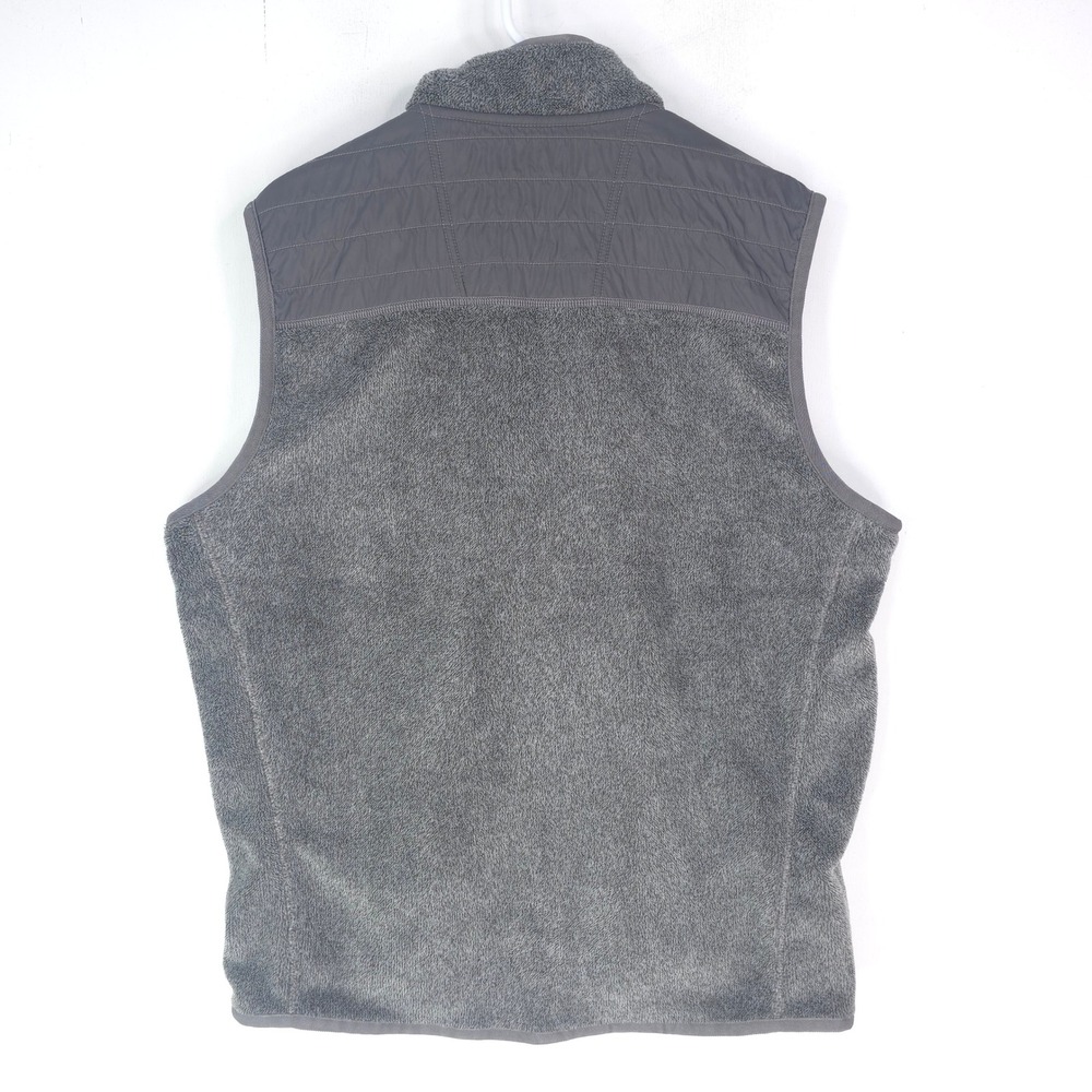 Tommy Bahama Mens Large Grey Cascade Cozy Fleece Full Zip Vest Orange Trim - Picture 8 of 11